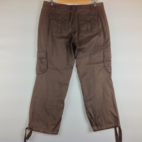 New York Co Capri Cargo Pants Women 8 Brown - Picture 4 of 7